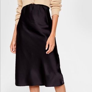 Nasty Gal Just My Type Satin Midi Skirt Size 0